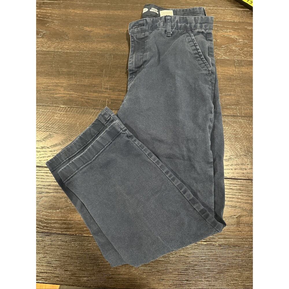 Old Navy Boys Uniform Straight Leg Pants - Size 10 Husky- Navy Blue